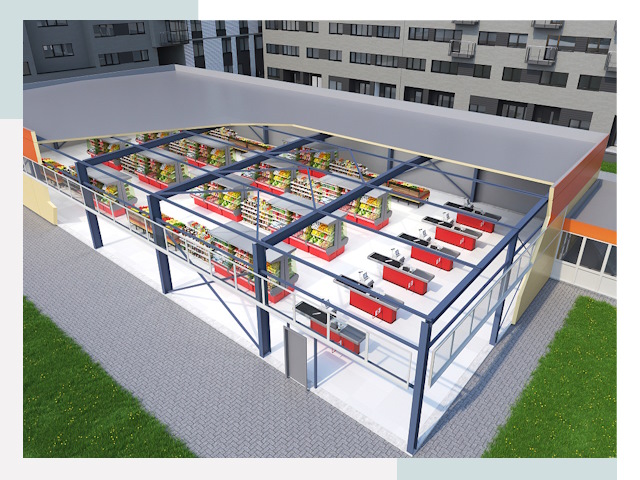 Строительство магазинов в Ржев от 617 руб. за м²