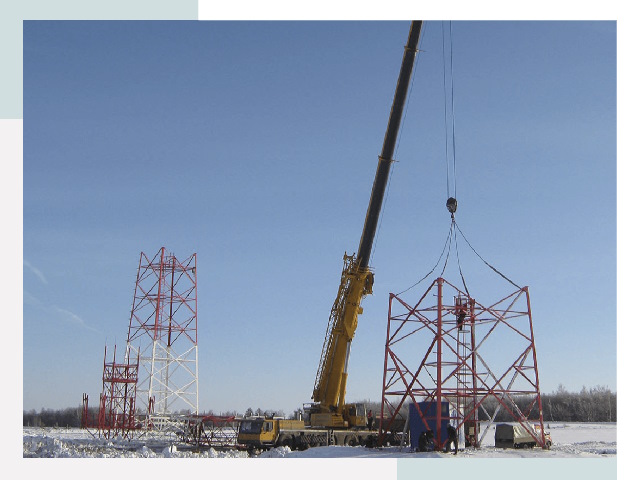 Монтаж вышек связи в Ржеве