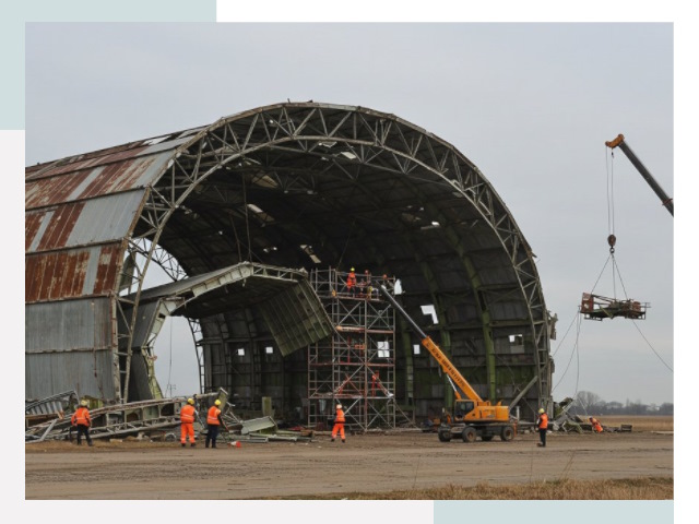 Демонтаж ангаров в Ржеве